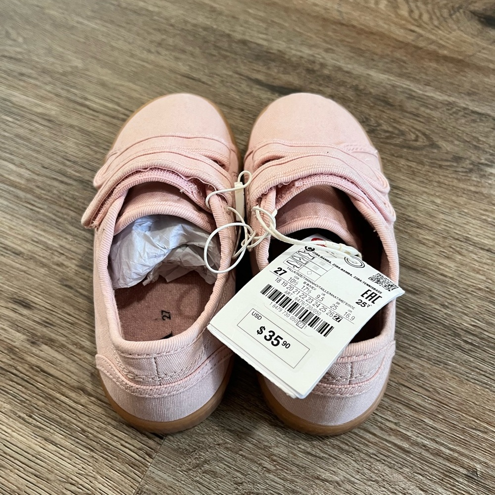 Zara pink Velcro sneakers